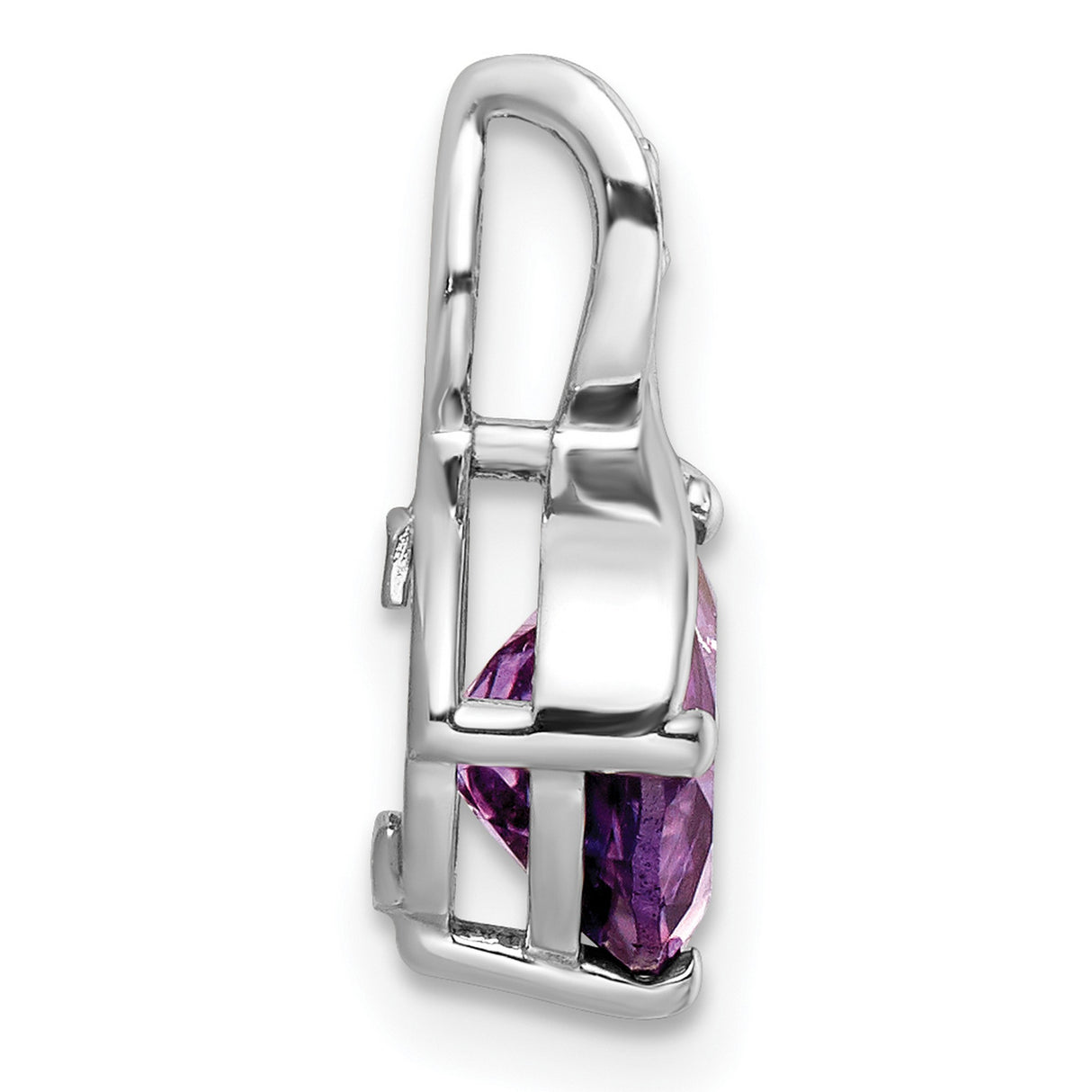 Sterling Silver Pendant with Amethyst and White Topaz Accents, Infinity Design for Women