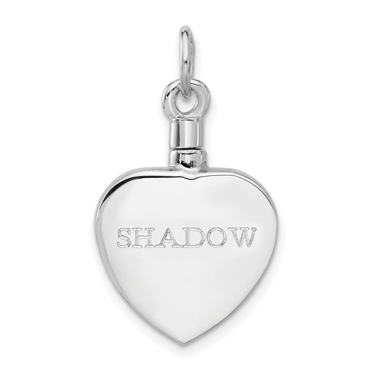 Sterling Silver Heart Shaped Cat Silhouette Urn Pendant, Pet Memorial Jewelry for Women