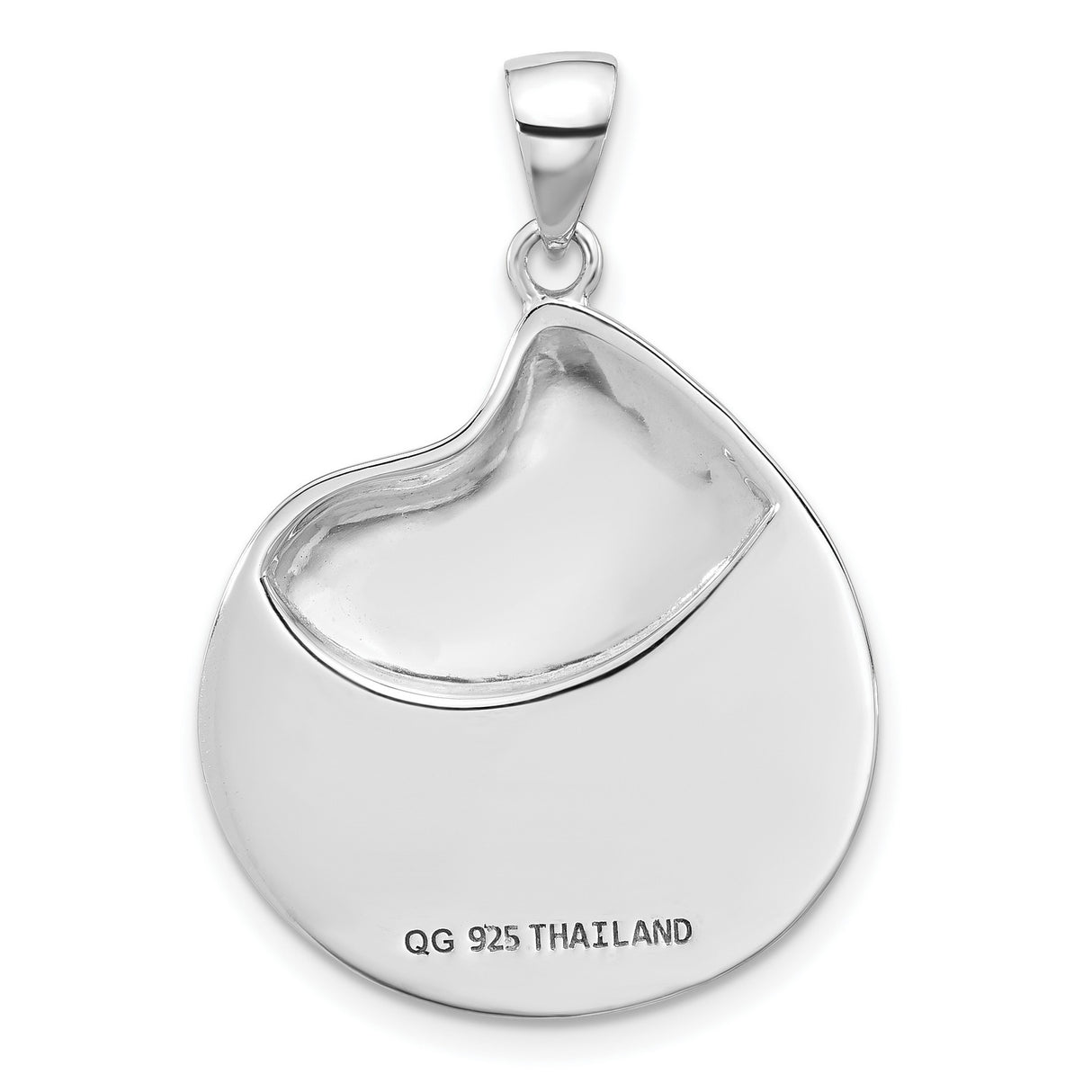 Sterling Silver Pendant with Abalone Shell, Live the Life You Love Inspirational Design