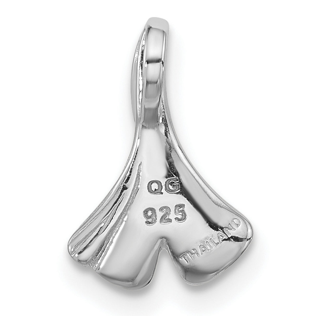 Sterling Silver Leaf Pendant with Textured Detailing, Modern Botanical Design