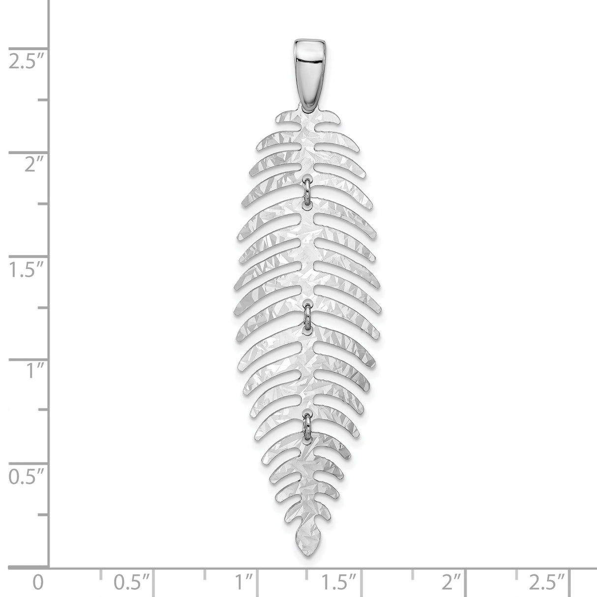 Sterling Silver Leaf Pendant with Hammered Texture and Articulated Botanical Design