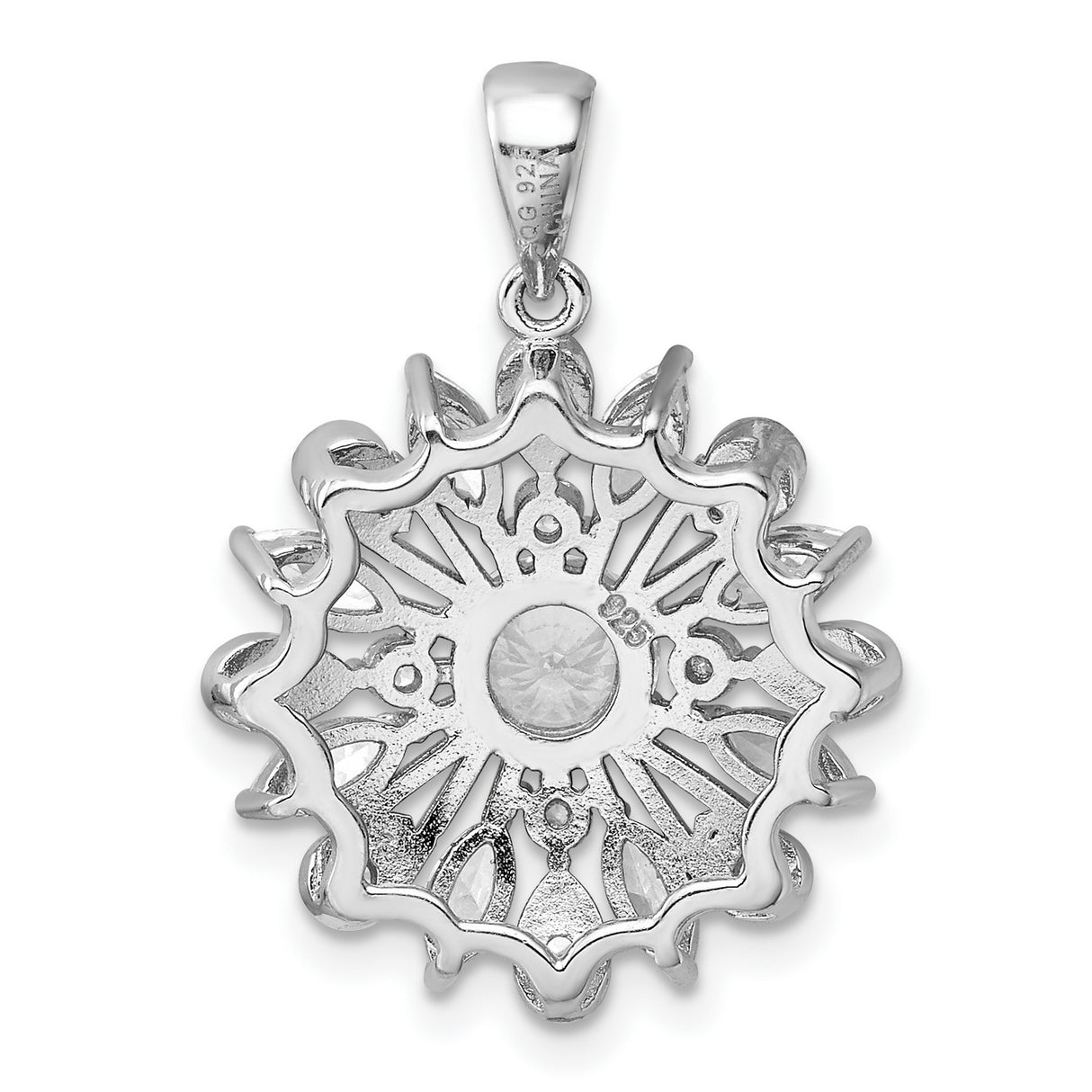 Sterling Silver Snowflake Pendant with Cubic Zirconia, Winter Nature-Inspired Jewelry for Women