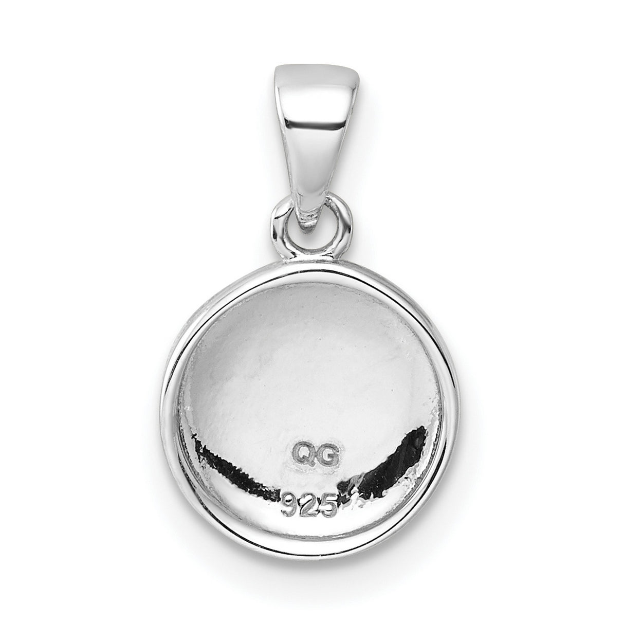 Sterling Silver Heart Pendant with Pink Enamel Center, Romantic Dainty Jewelry for Women