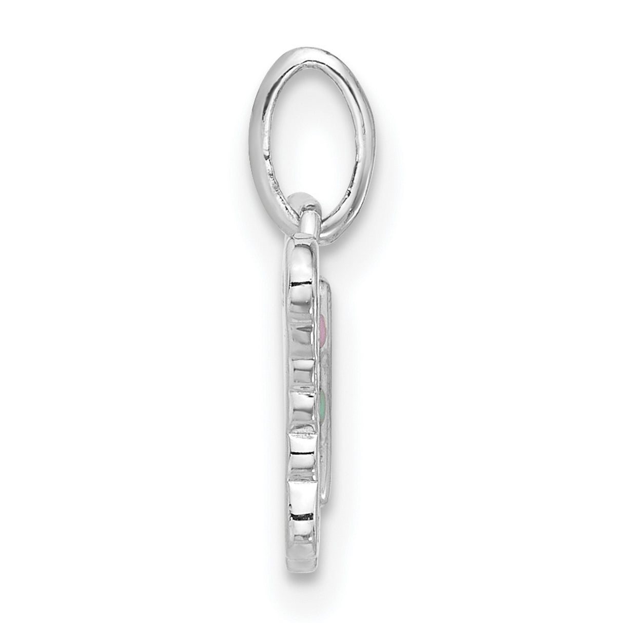 Sterling Silver Butterfly Pendant with Pastel Enamel Wings, Symbol of Transformation and Growth