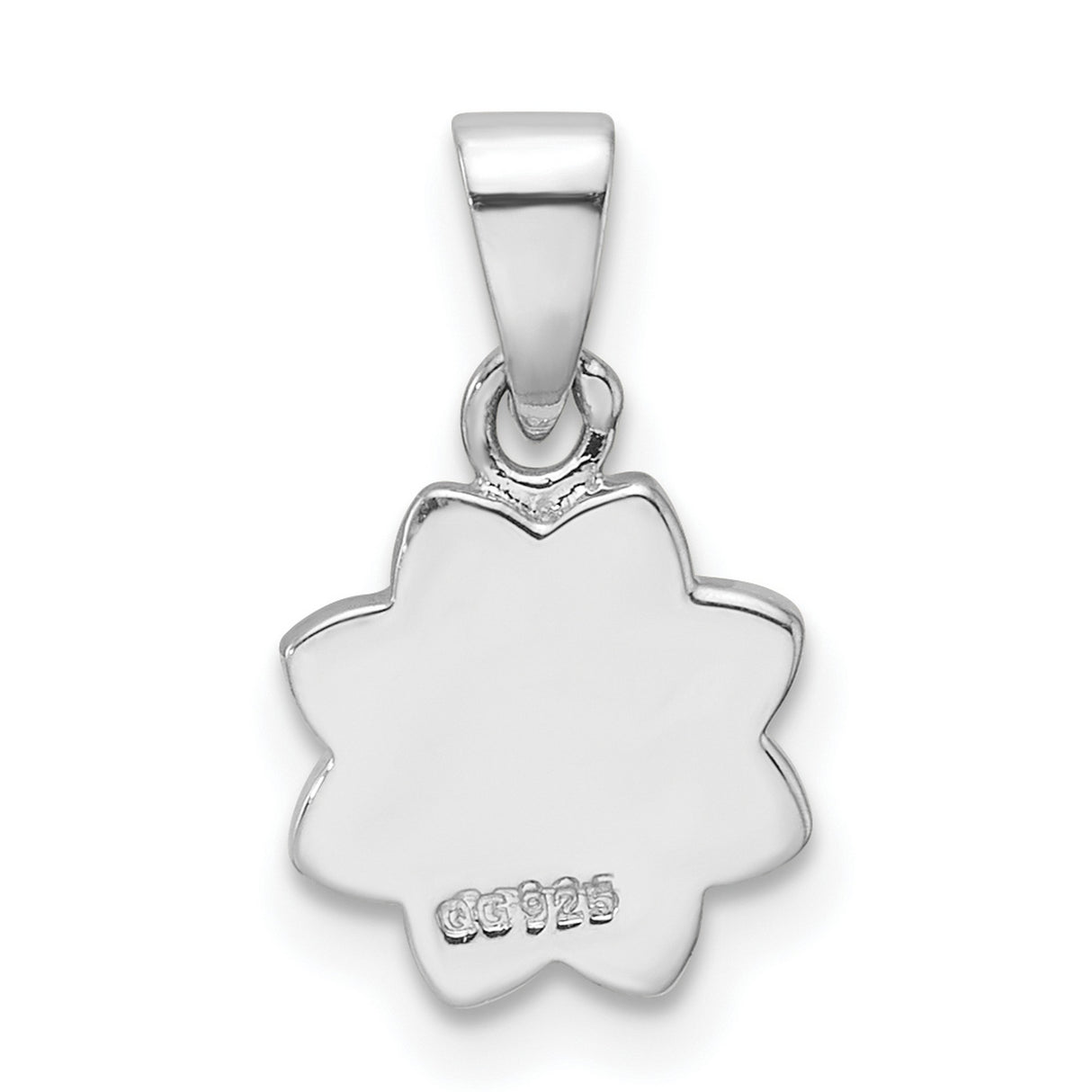 Sterling Silver Sun Pendant with Rainbow Enamel Petals and Smiling Face Bow Detail