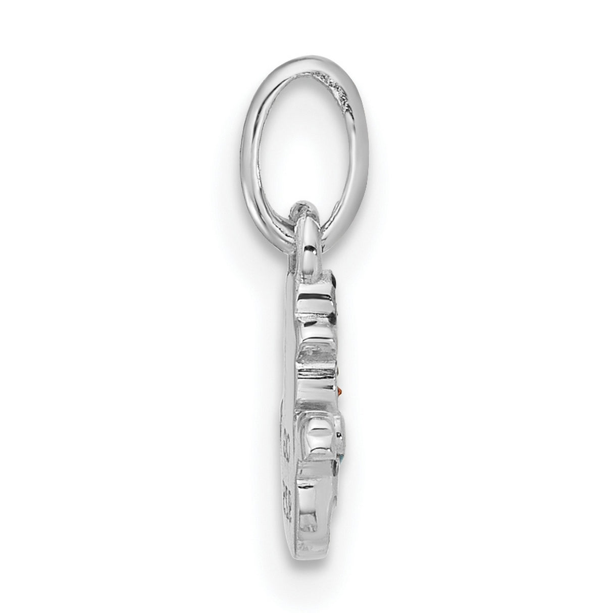 Sterling Silver Snowman Pendant with Colorful Enamel, Scarf and Top Hat Design