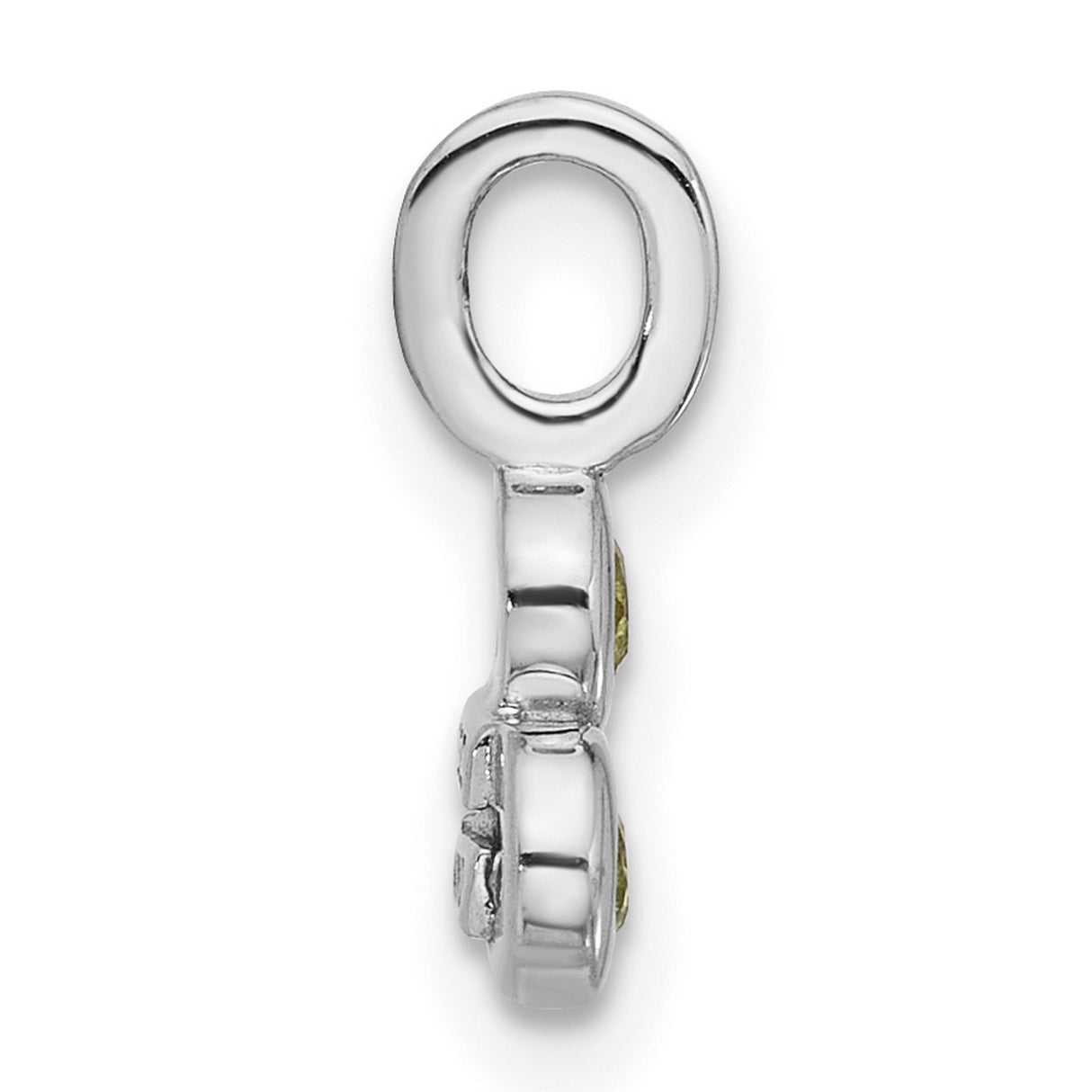 Peridot Charm Pendant in Real 925 Sterling Silver