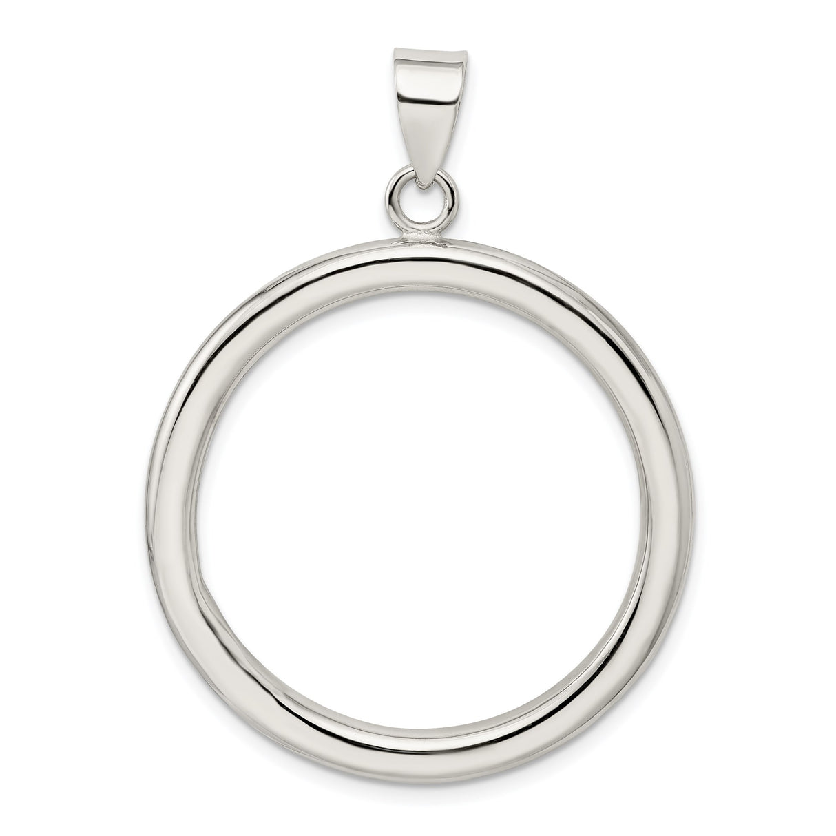Sterling Silver Open Circle Pendant, Minimalist Infinity Loop Design for Women or Unisex Wear