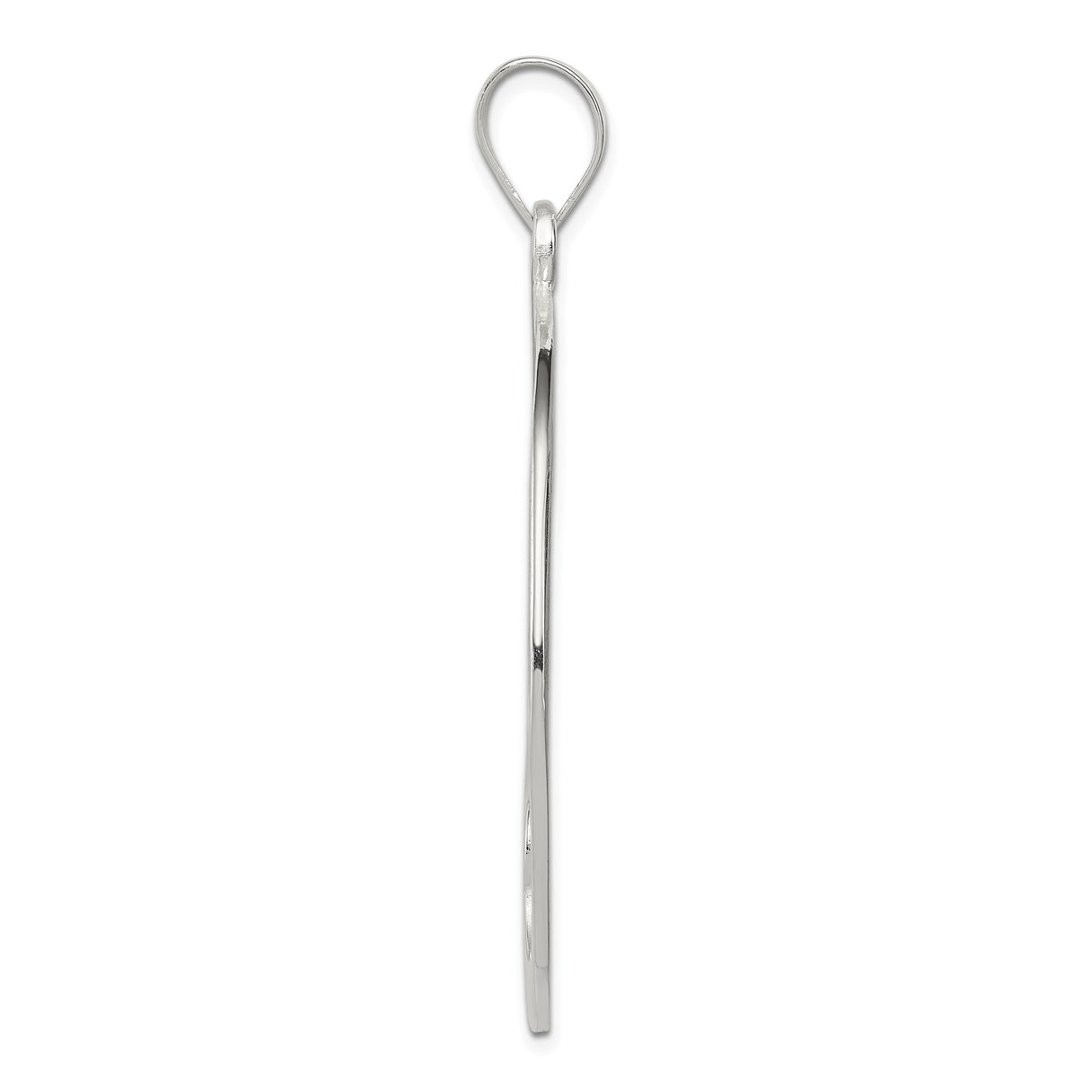 Sterling Silver Pendant with Round Swirl Filigree Openwork Abstract Design for Women