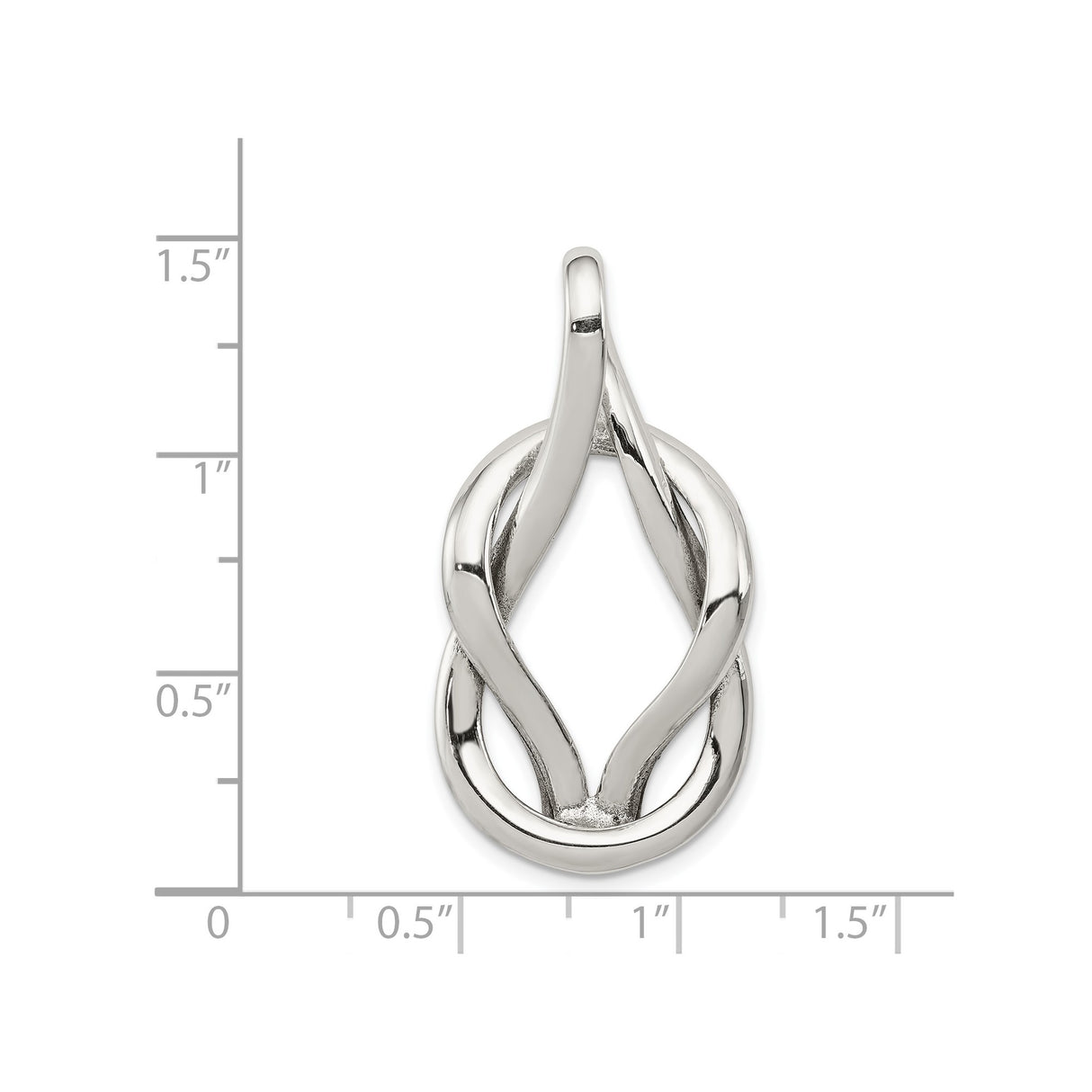 Sterling Silver Knot Pendant with Abstract Infinity Design, Minimalist Unity Jewelry for Women