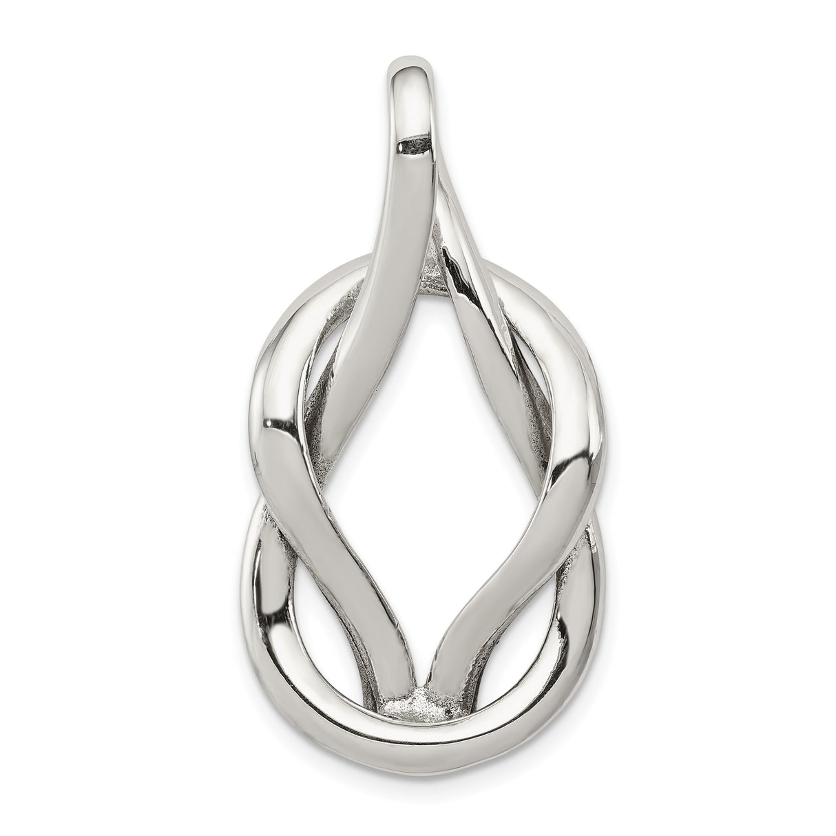Sterling Silver Knot Pendant with Abstract Infinity Design, Minimalist Unity Jewelry for Women