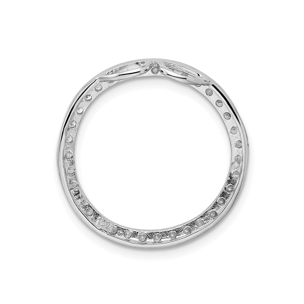 Sterling Silver Eternity Ring with Round Cut Cubic Zirconia, Classic Romantic Band