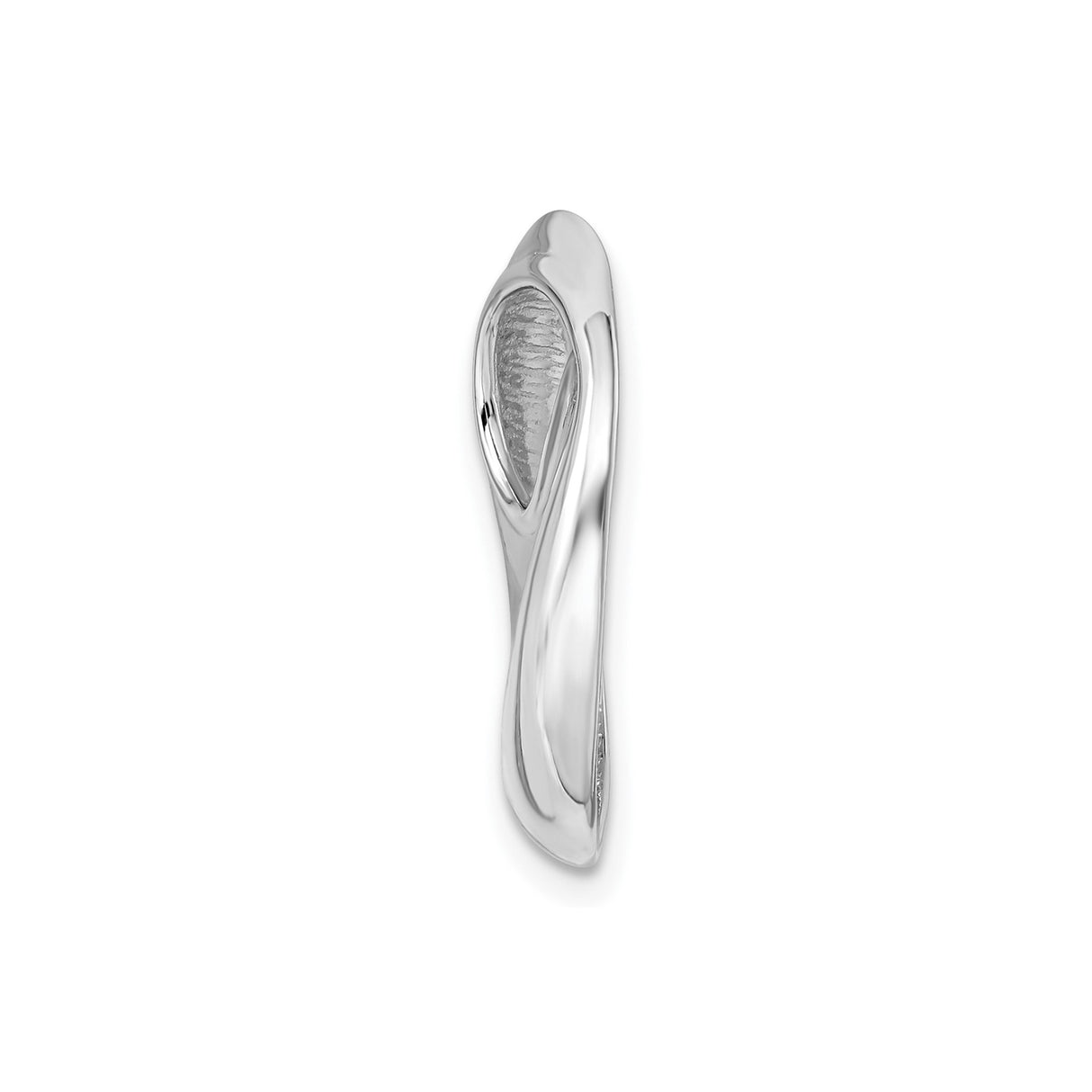 Sterling Silver Swirl Pendant with Modern Circular Design, Symbolizing Unity and Harmony