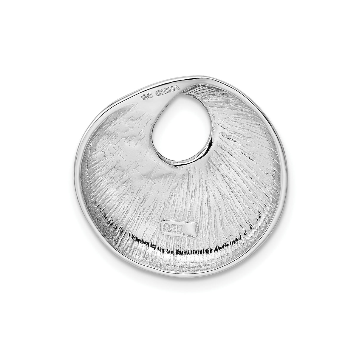 Sterling Silver Swirl Pendant with Modern Circular Design, Symbolizing Unity and Harmony