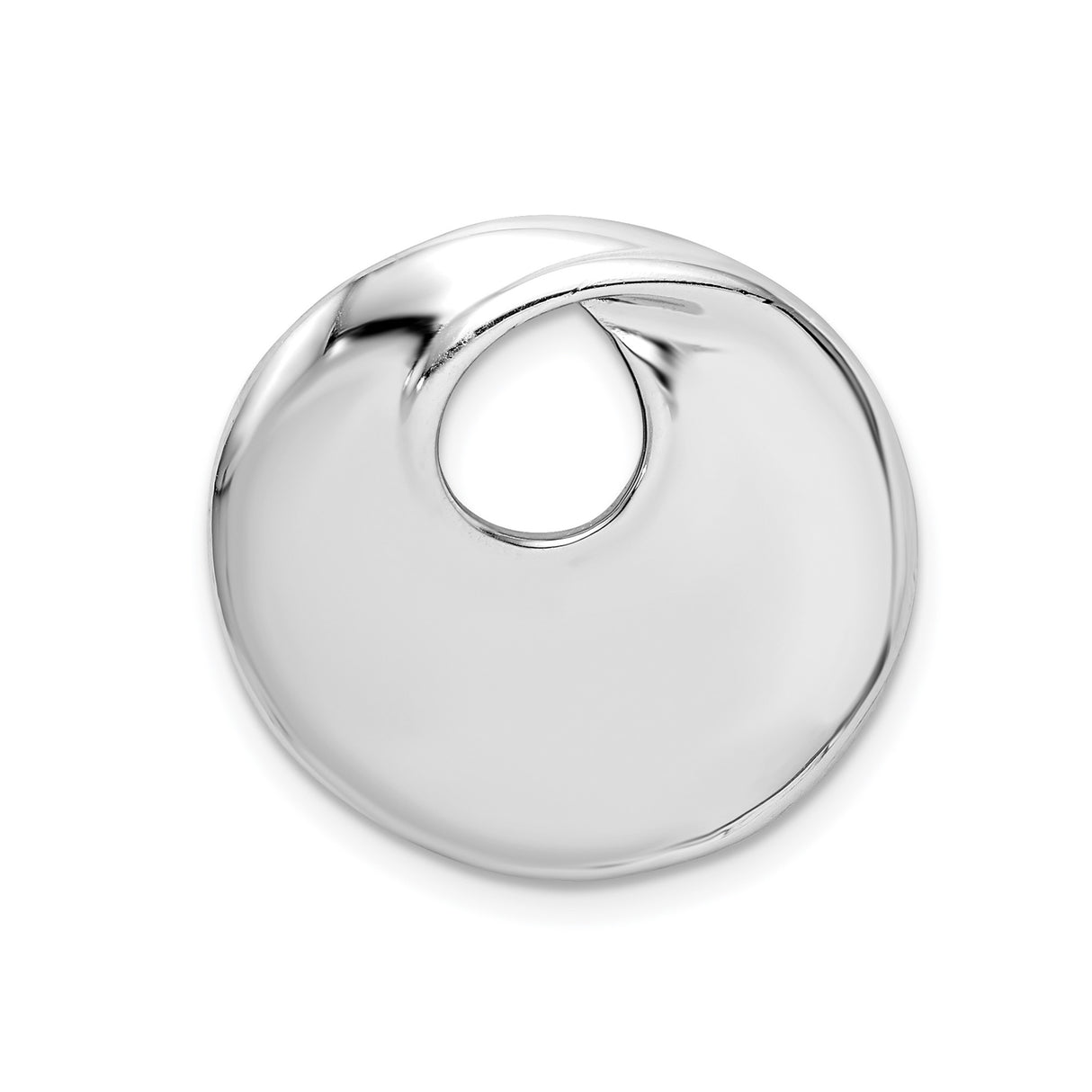 Sterling Silver Swirl Pendant with Modern Circular Design, Symbolizing Unity and Harmony