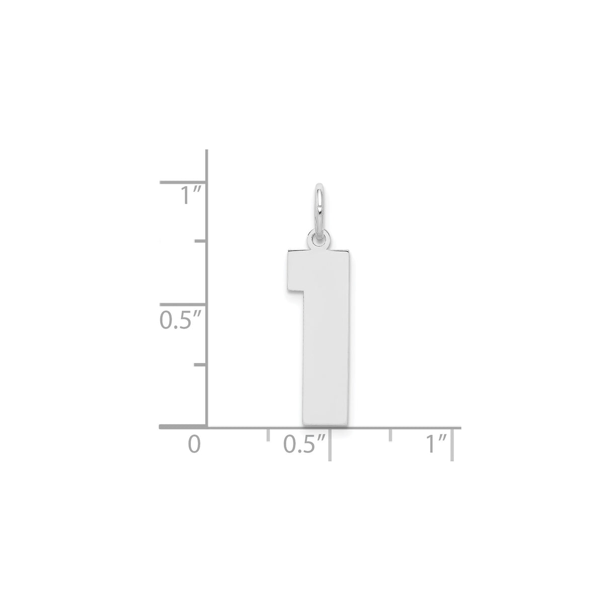 Sterling Silver Number One Pendant, Bold Minimalist Numeral Charm for Men and Women