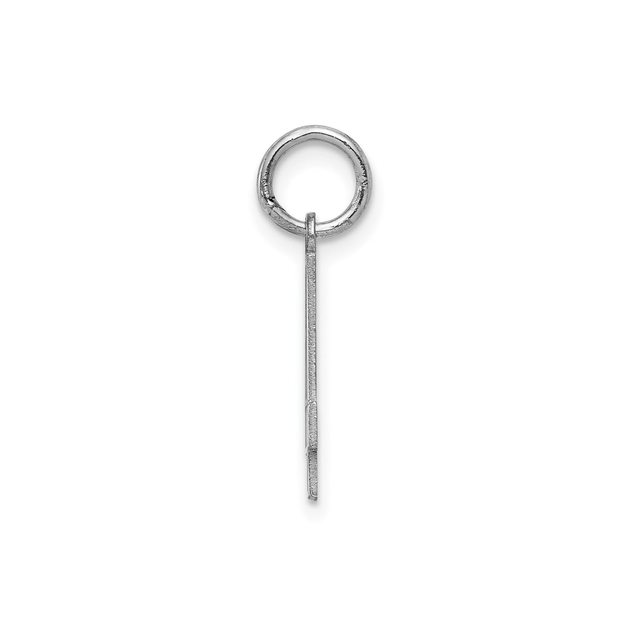 Sterling Silver Number 4 Pendant Charm, Bold Block Numeral, Flat Back Design