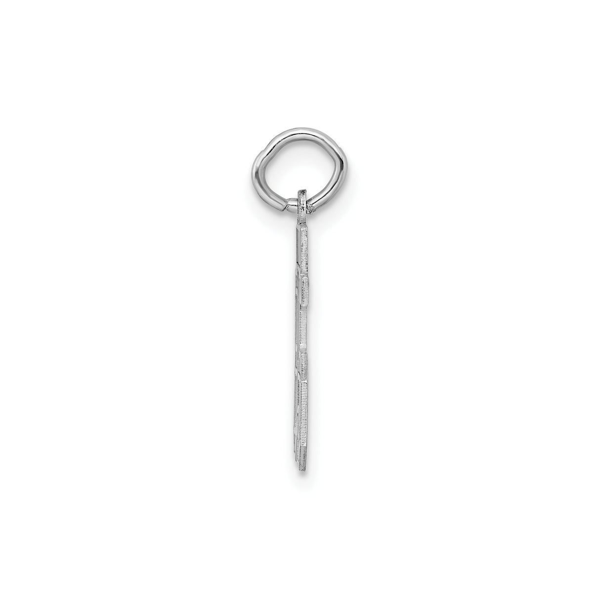 Small Satin Number 85 Charm Pendant in Real 925 Sterling Silver