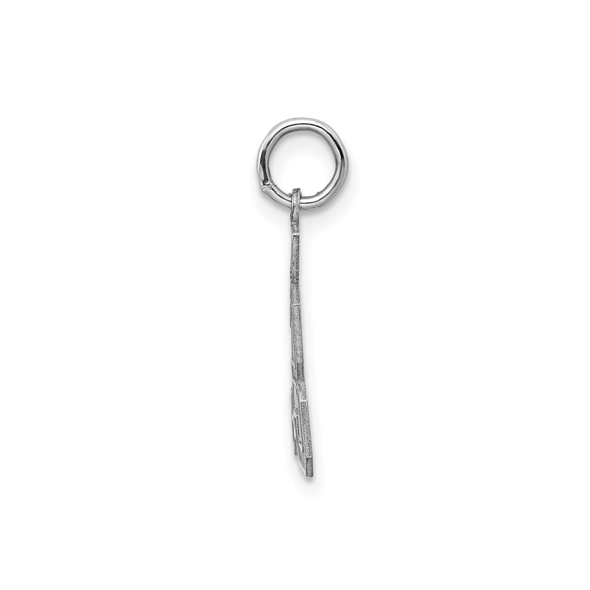 Small Satin Number 93 Charm Pendant in Real 925 Sterling Silver