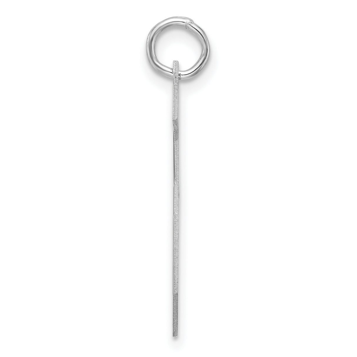 Sterling Silver Number 5 Pendant Charm in Bold Block Style, Unisex Numeric Jewelry