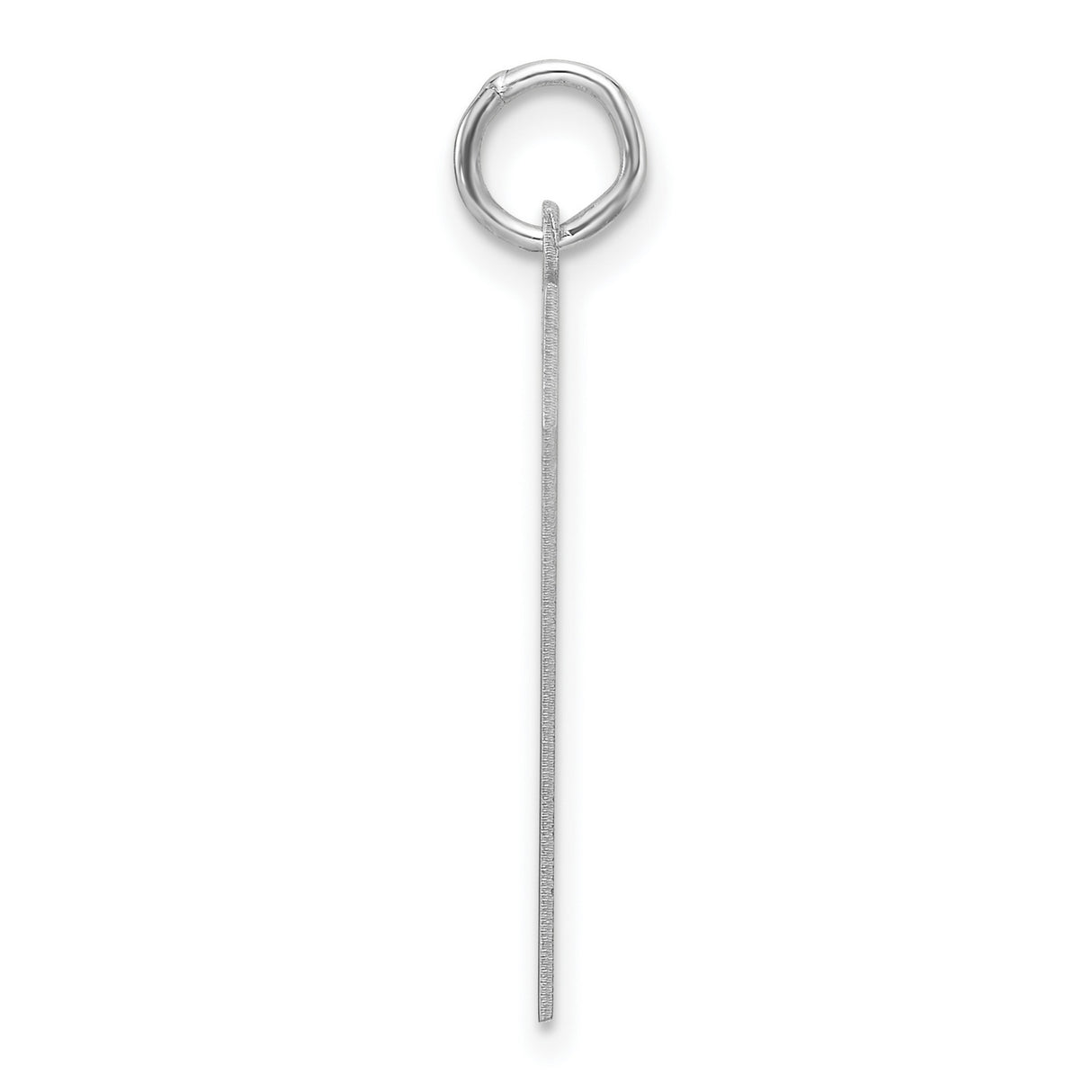 Sterling Silver Number 7 Pendant Charm, Polished Lucky Seven Unisex Jewelry