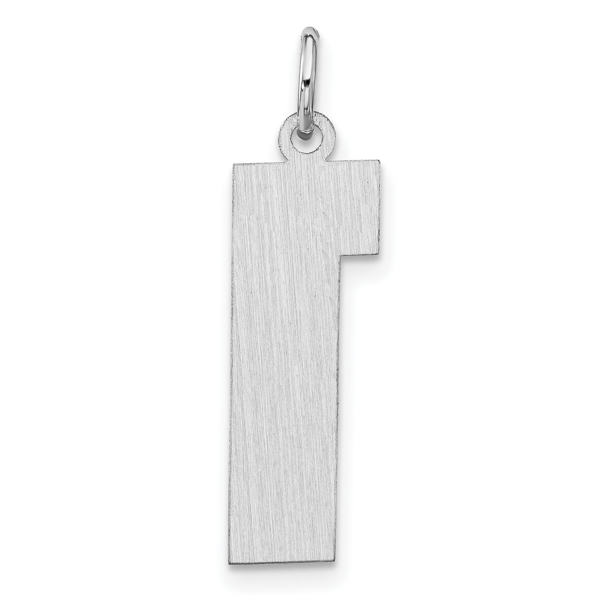 Sterling Silver Pendant Charm, Number One Design, Matte Finish, Unisex Sports and Leadership Theme