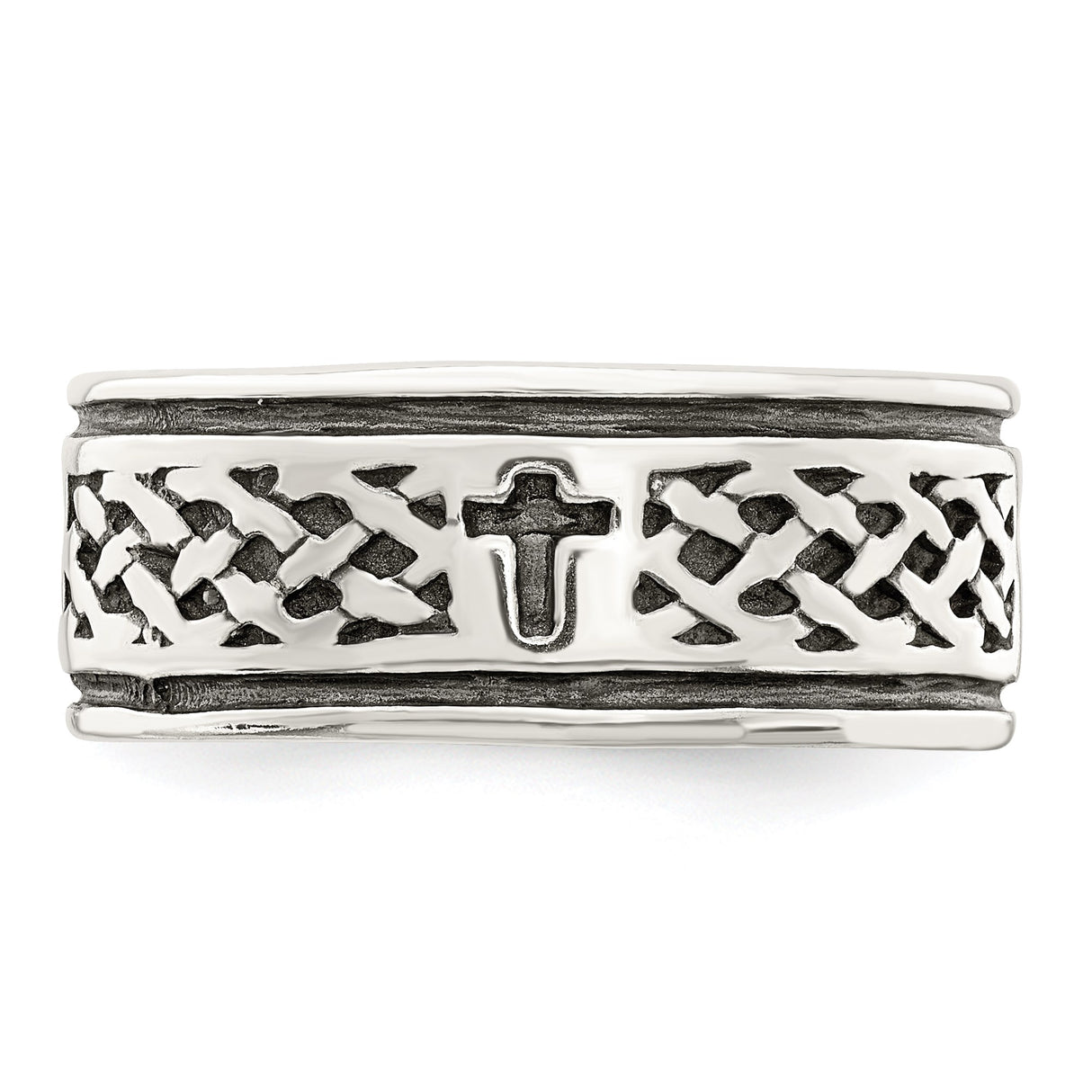 Sterling Silver wedding band ring detail view