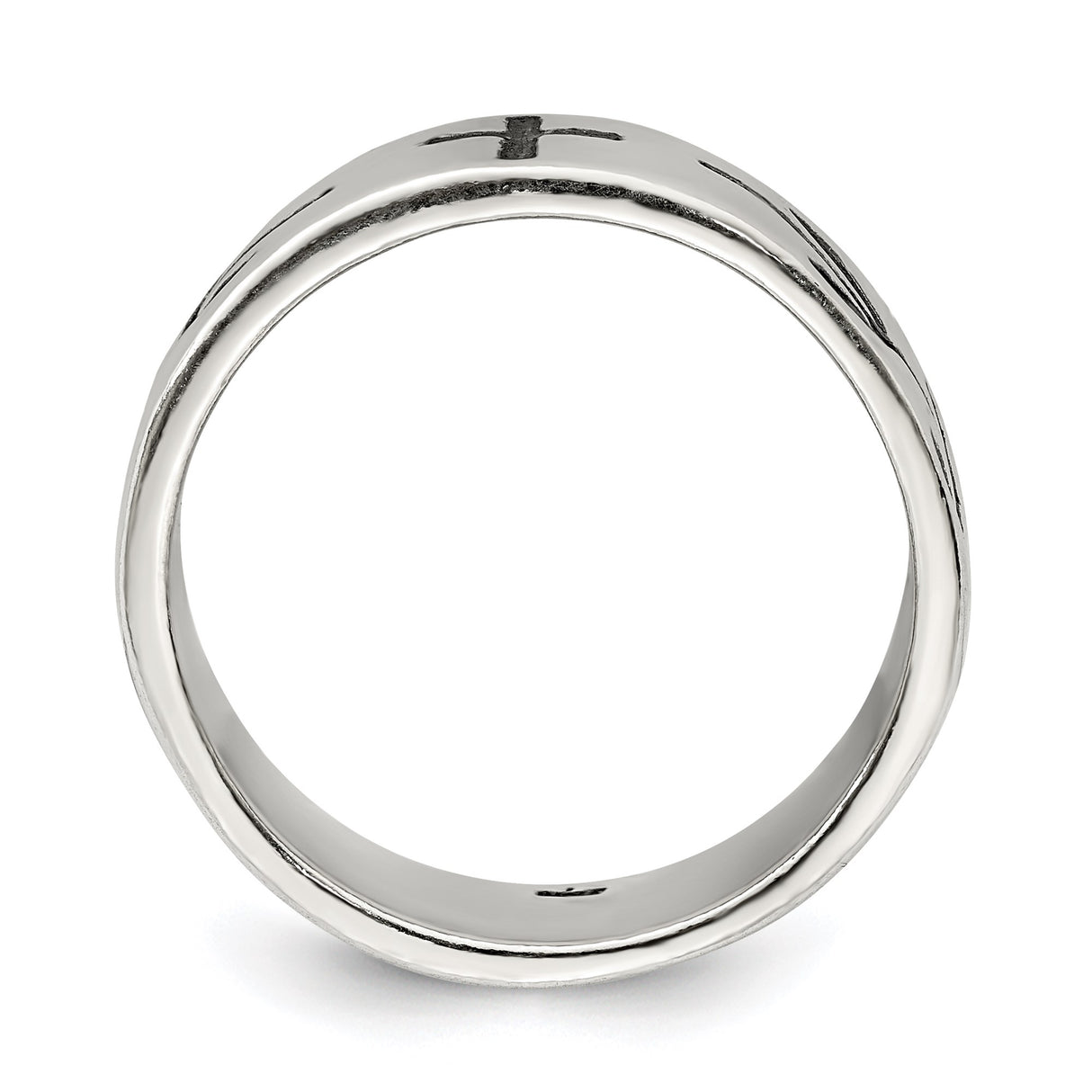 Sterling Silver wedding band ring alternate angle