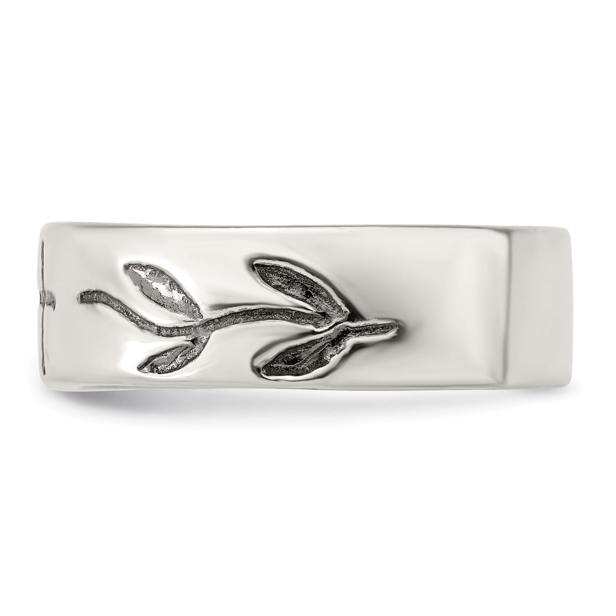 Sterling Silver wedding band ring detail view