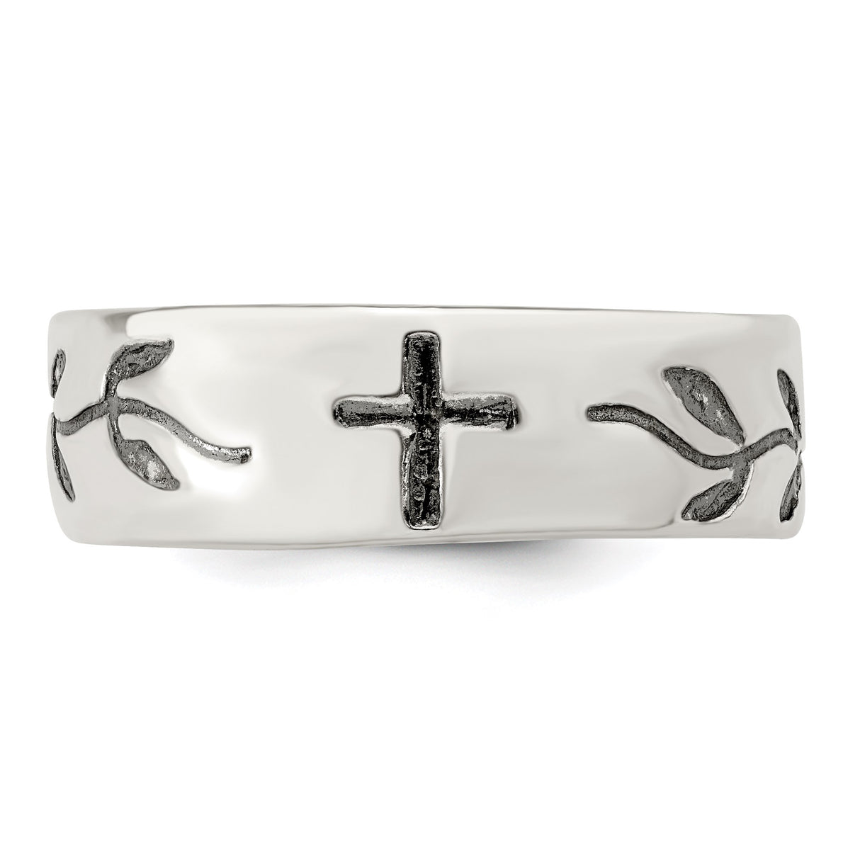 Sterling Silver wedding band ring detail view