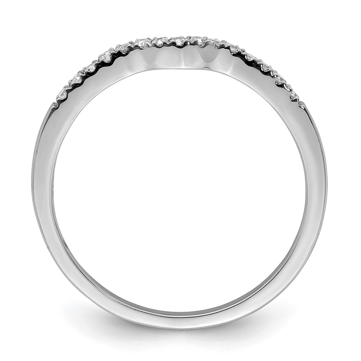 Sterling Silver wedding band ring alternate angle