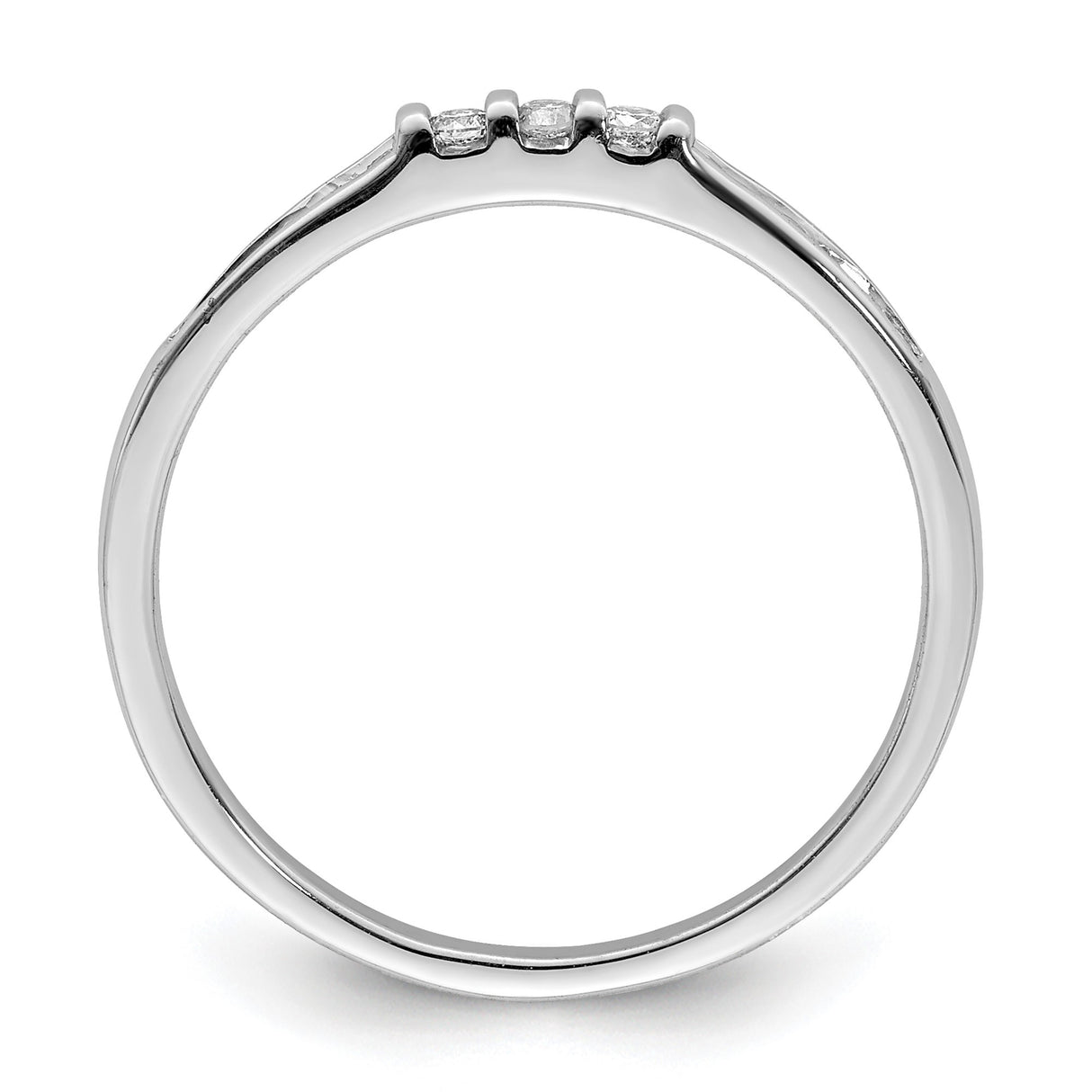Sterling Silver wedding band ring alternate angle