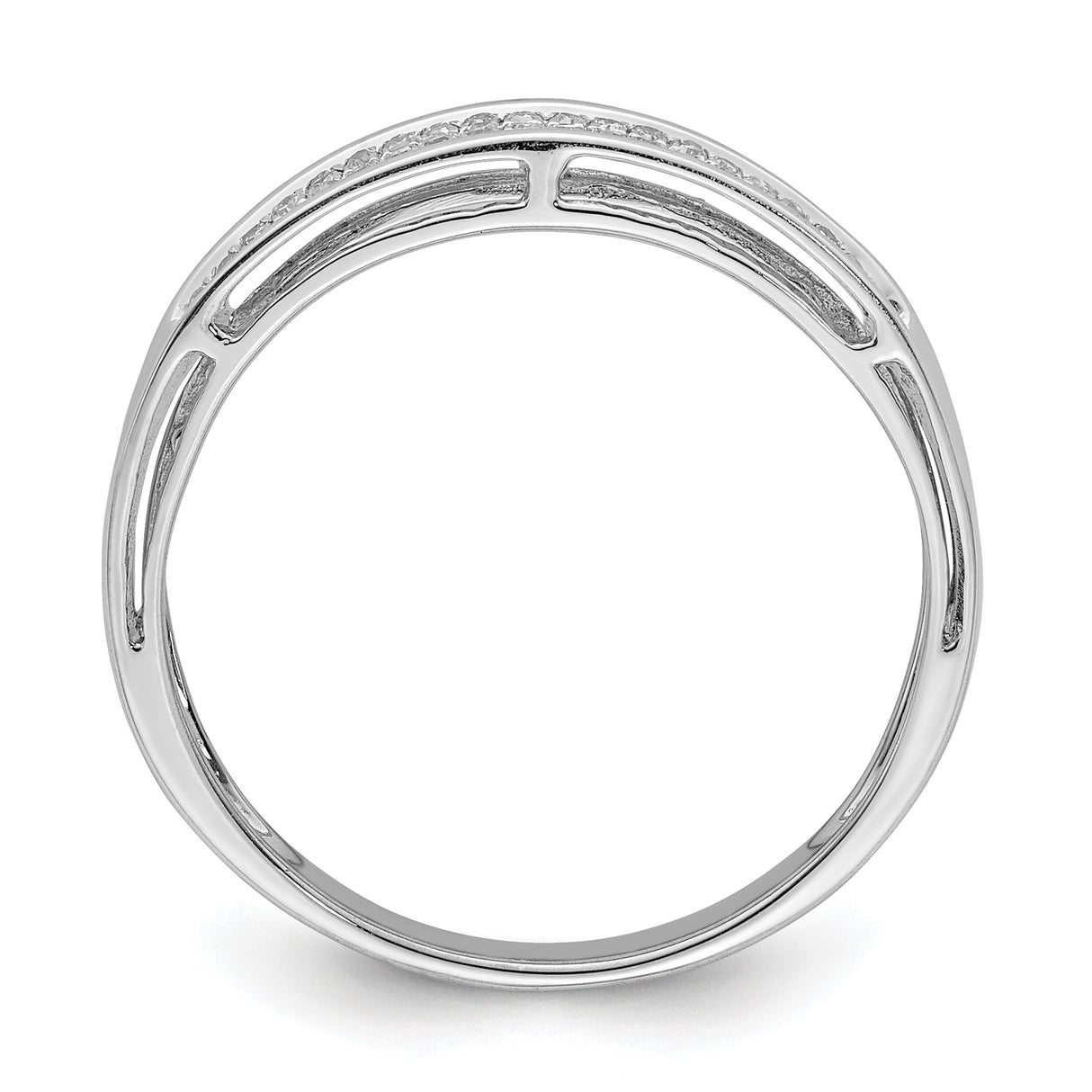 Sterling Silver wedding band ring alternate angle