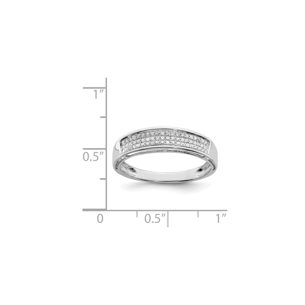 Sterling Silver wedding band ring shown for scale