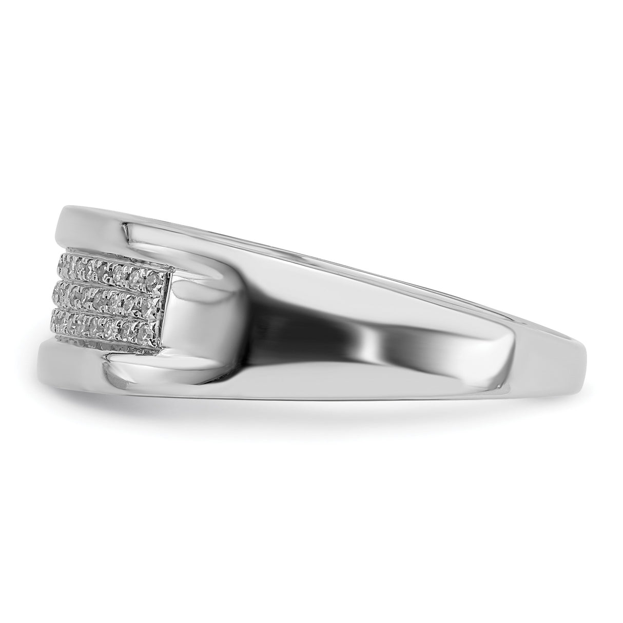 Sterling Silver wedding band ring detail view