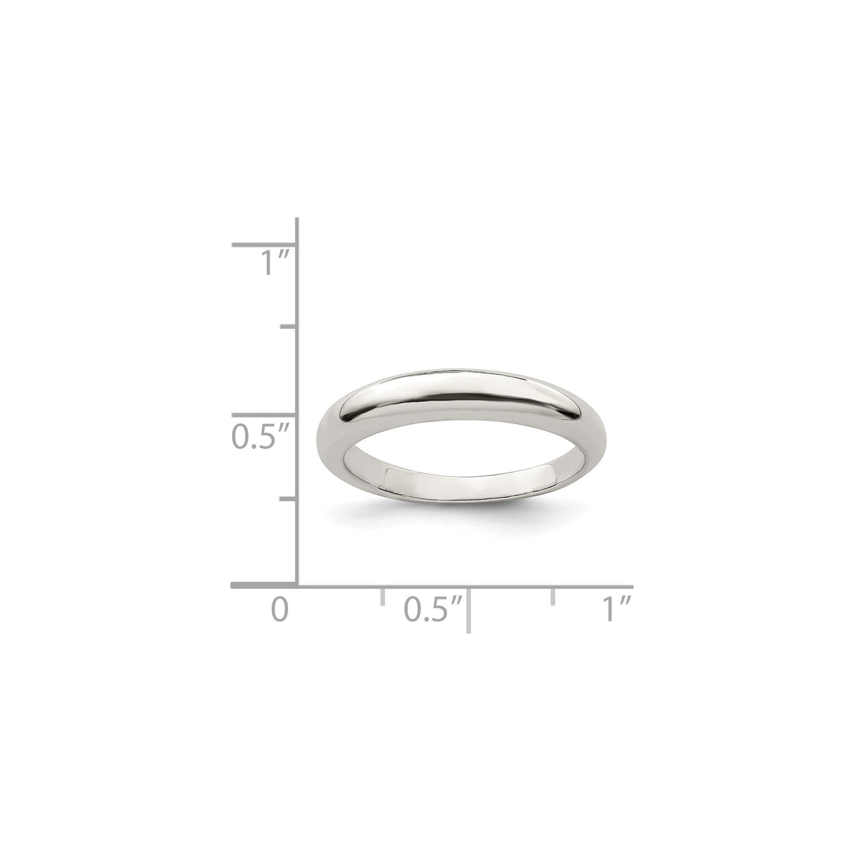 Sterling Silver wedding band ring shown for scale