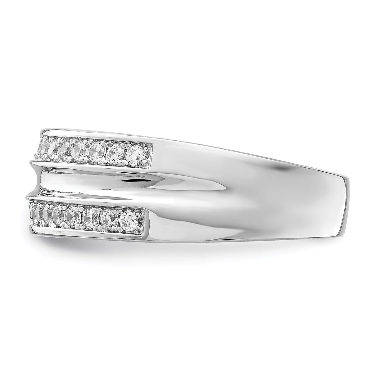 Sterling Silver wedding band ring detail view