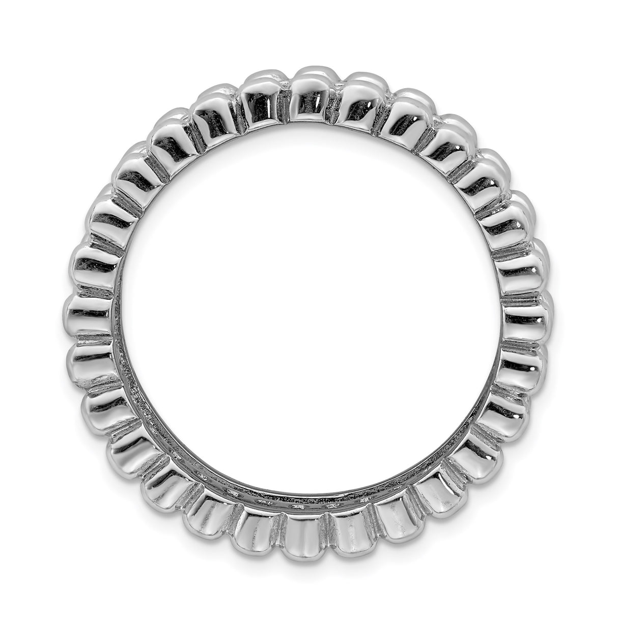 Sterling Silver wedding band ring alternate angle
