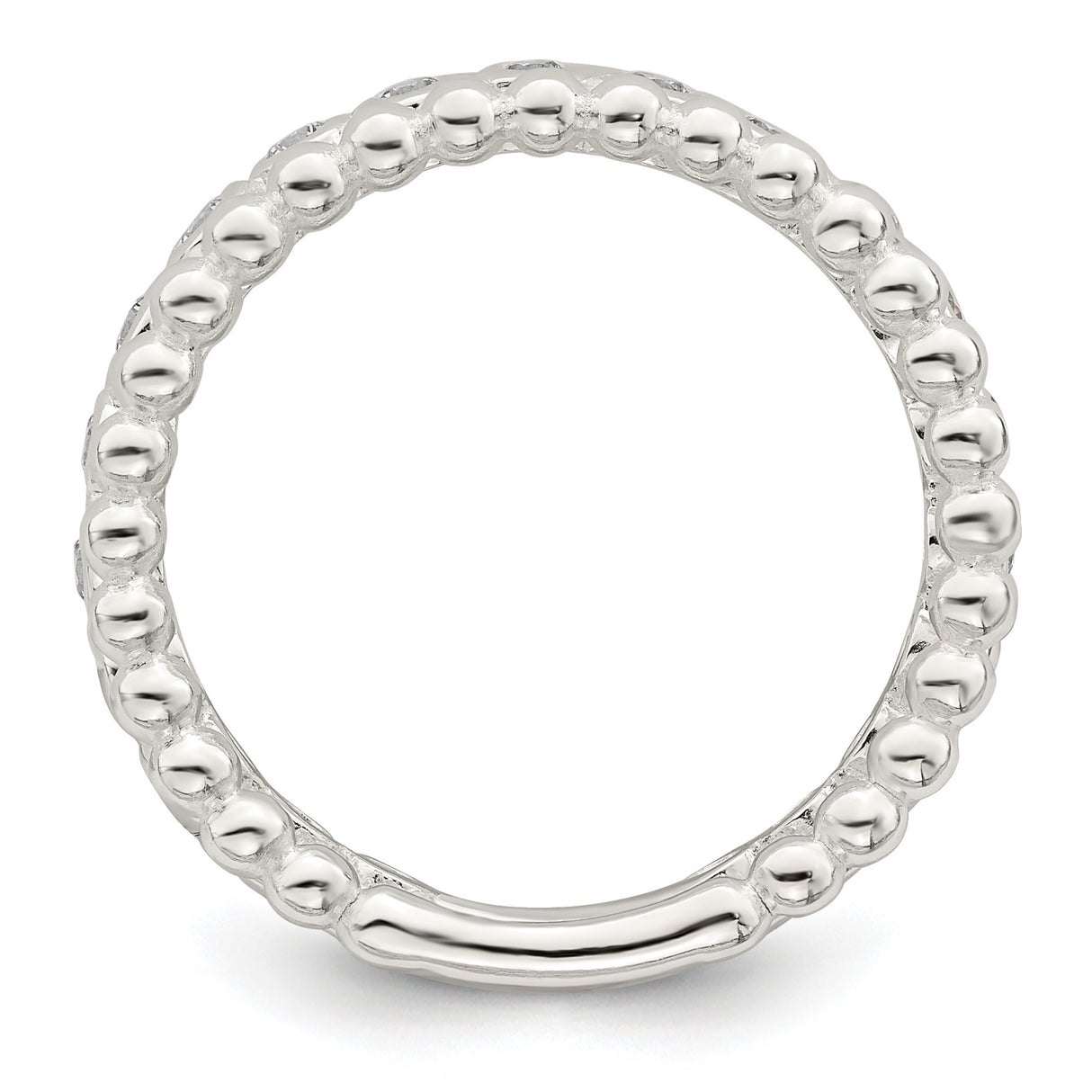 Sterling Silver wedding band ring alternate angle