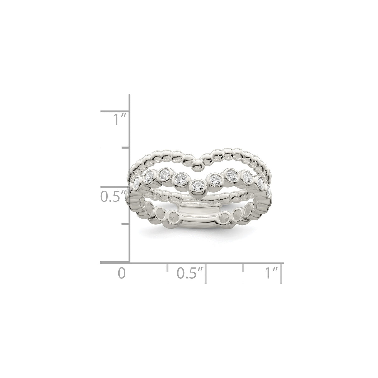 Sterling Silver wedding band ring shown for scale