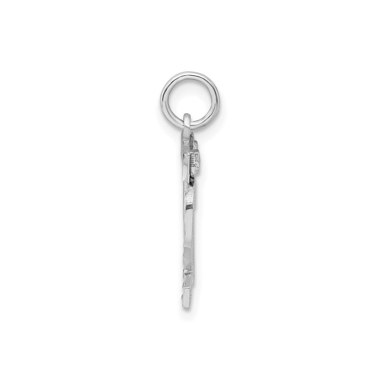 Sterling Silver Number 12 Pendant, Sports Charm with Polished and Textured Detail