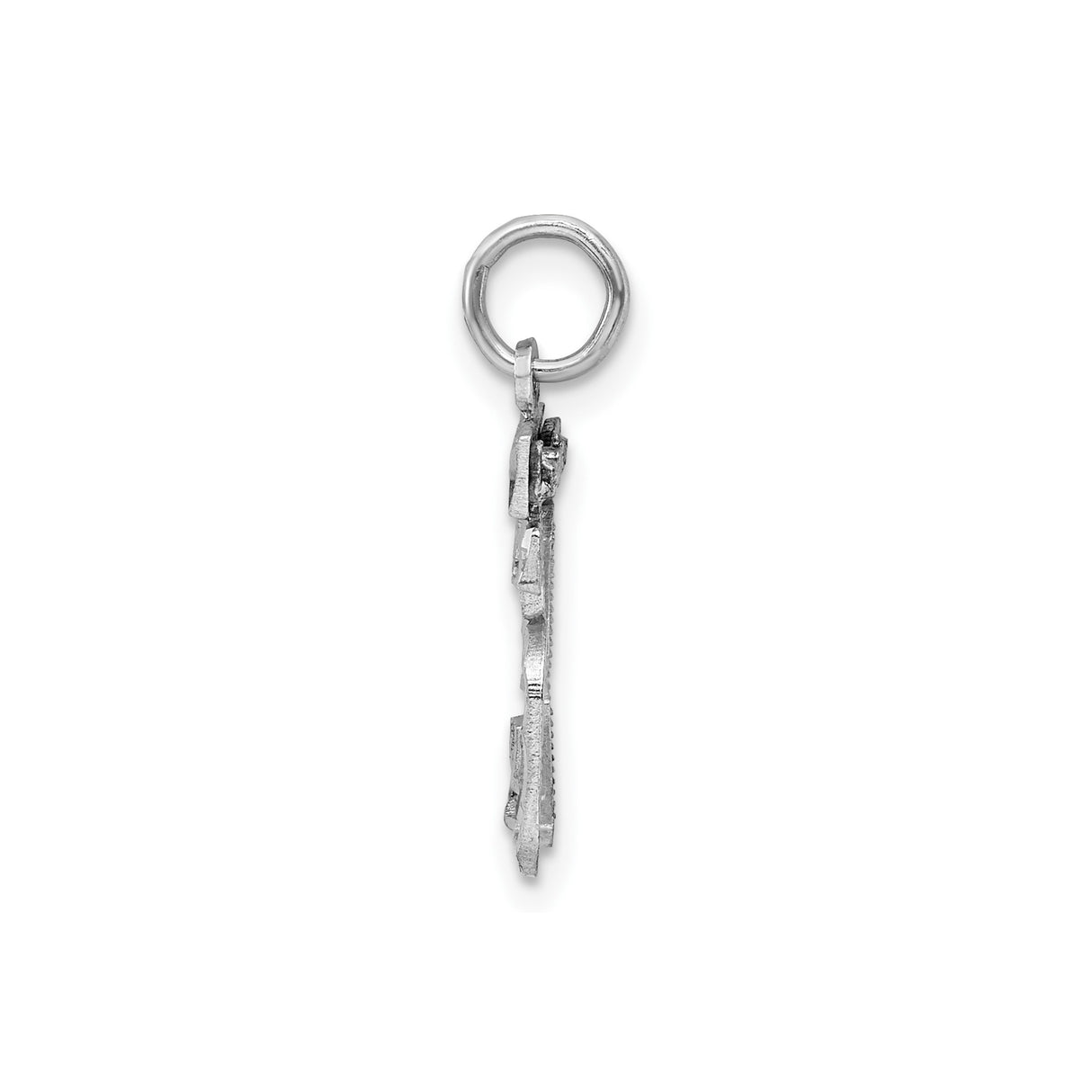Sterling Silver Number 35 Pendant, Bold Block Jersey Style Charm for Men and Women