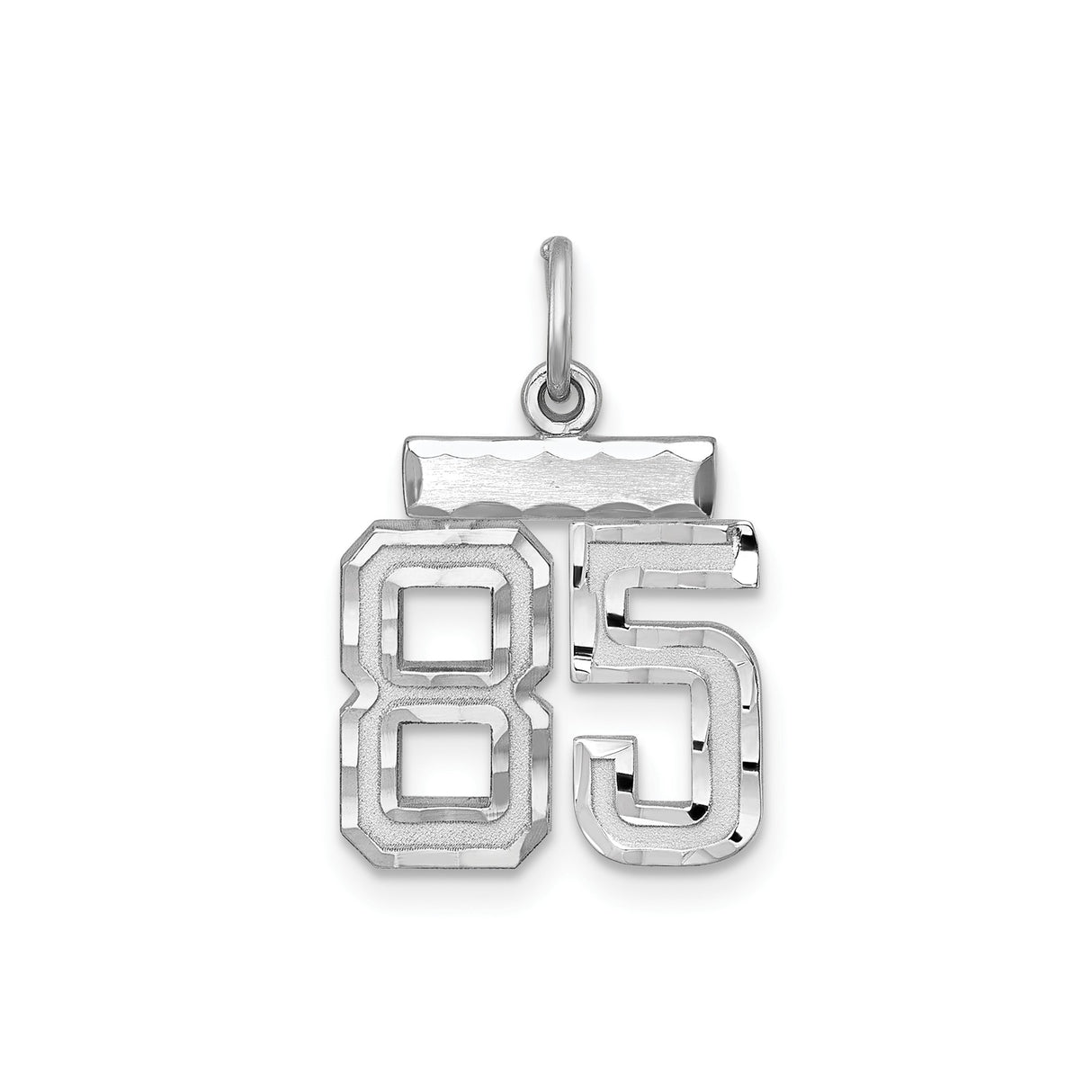Small #85 Charm Pendant in Real 925 Sterling Silver