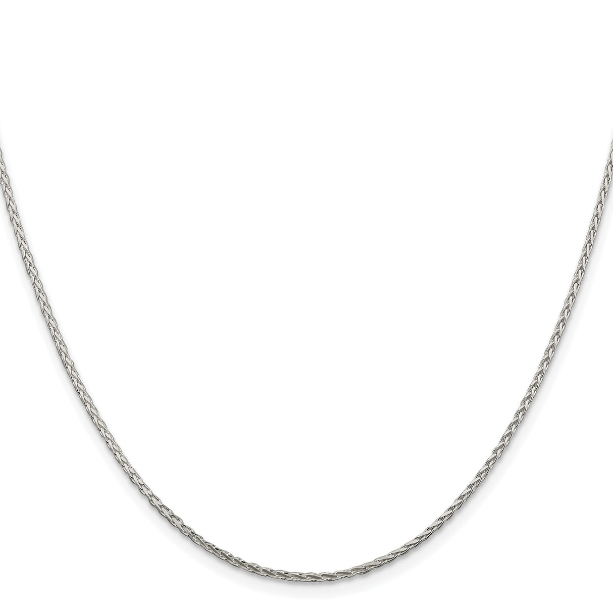925 White Gold 1.45 mm Polished Chain Necklace