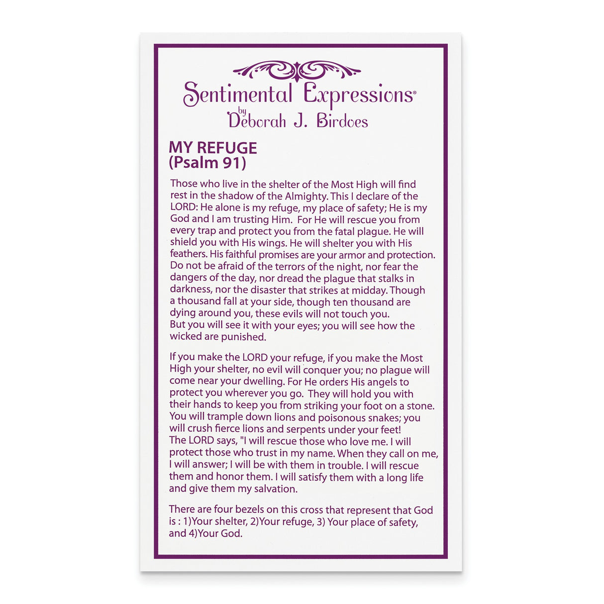 and CZ Enameled My Refuge 18in Necklace Charm Pendant in Real 925 Sterling Silver