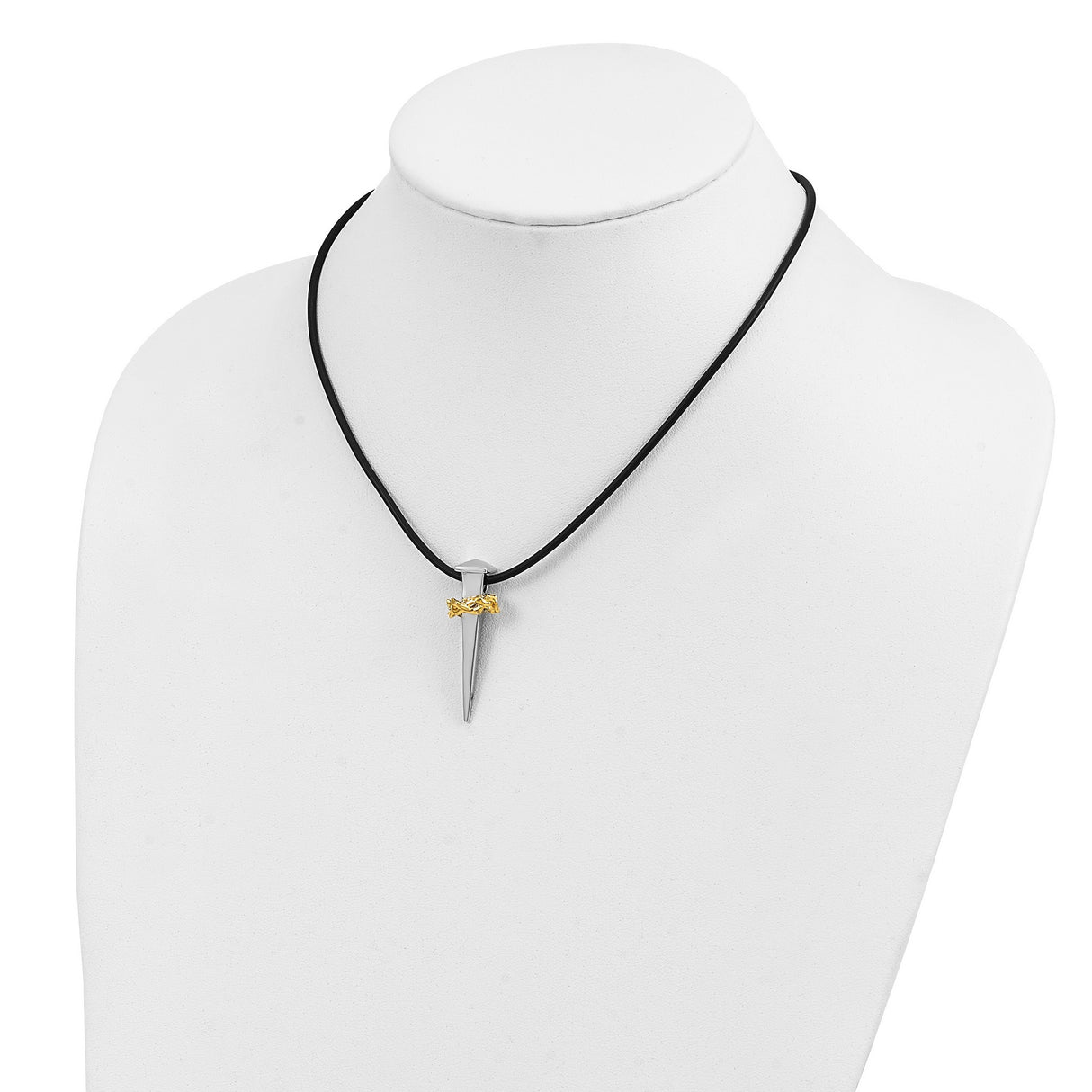 No Greater Love Nail 16 Inch Necklace Charm Pendant in Real 925 Sterling Silver