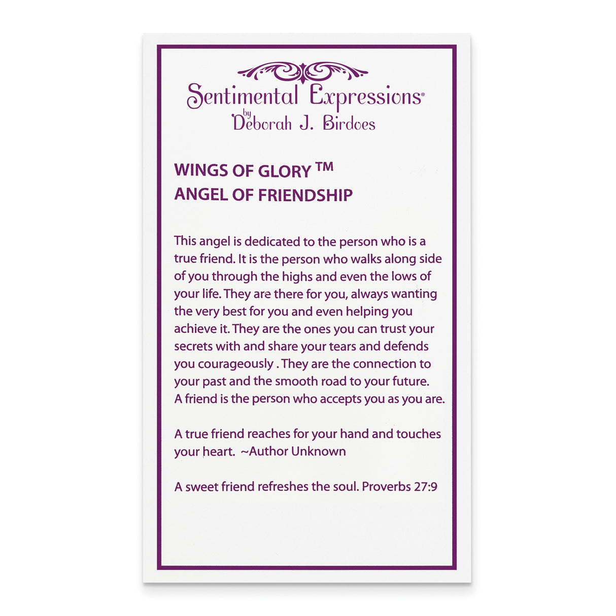 CZ Antiqued Angel of Friendship 18in Necklace Charm Pendant in Real 925 Sterling Silver