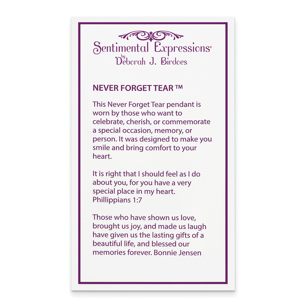 April CZ Stone Never Forget Tear 18in Birthstone Necklace Charm Pendant in Real 925 Sterling Silver