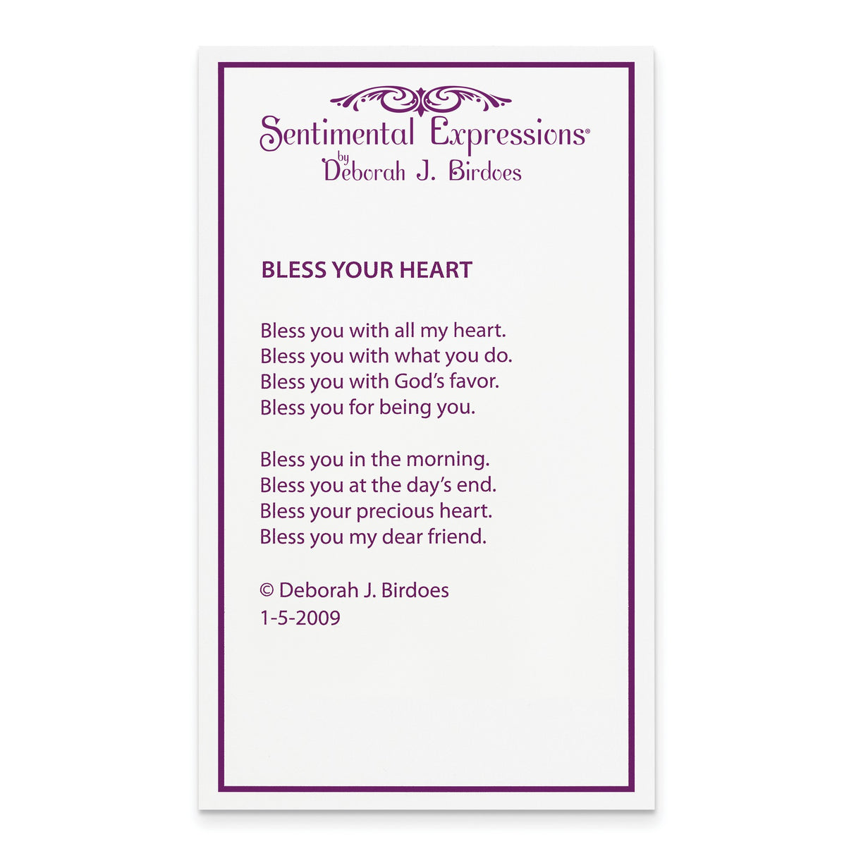 Antiqued Bless Your Heart 18in Necklace Charm Pendant in Real 925 Sterling Silver