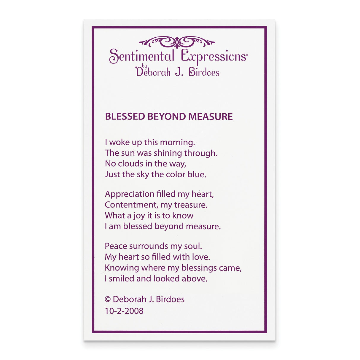 Blessed Beyond Measure 18in Necklace Charm Pendant in Real 925 Sterling Silver